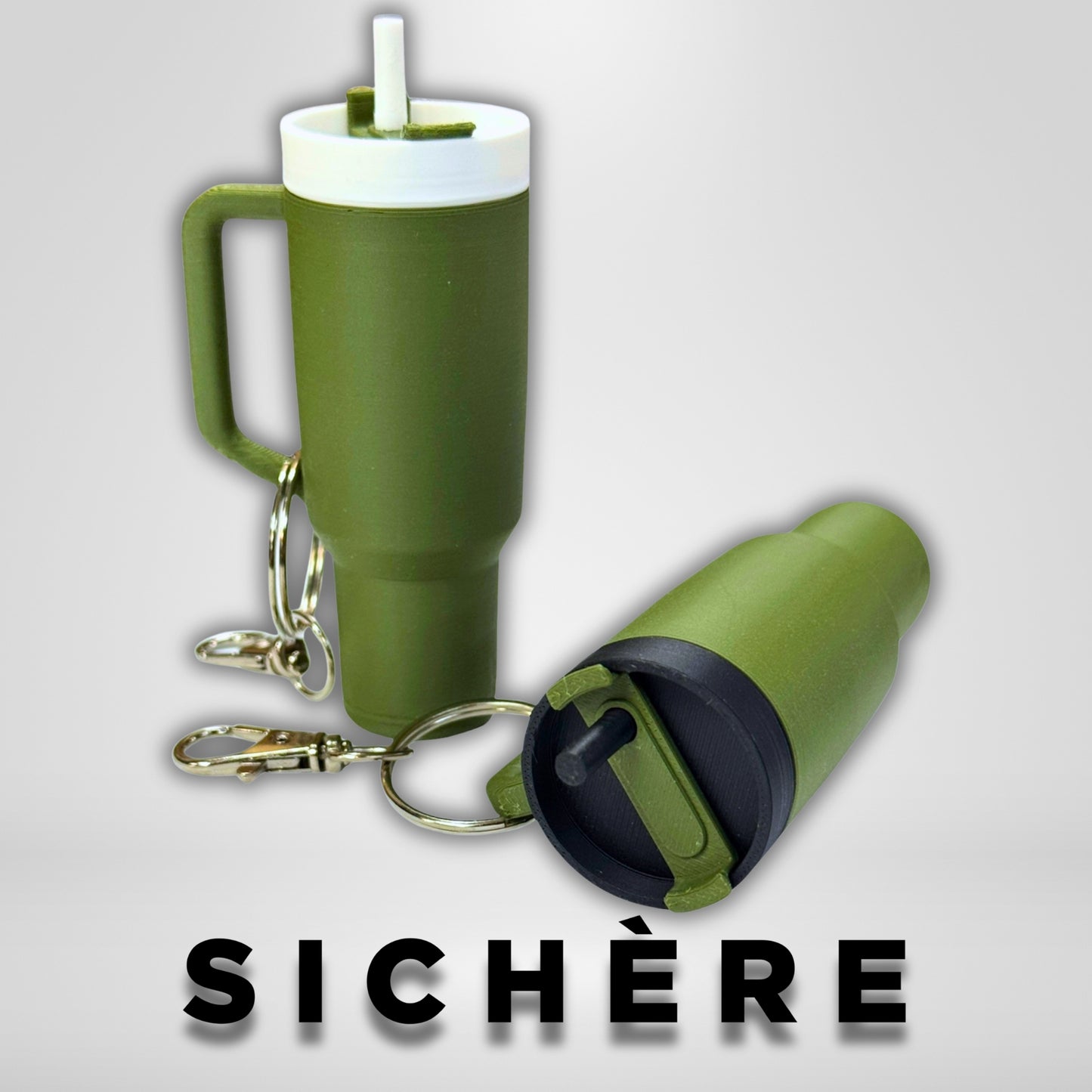 Olive Green Tumbler Lip Balm Holder