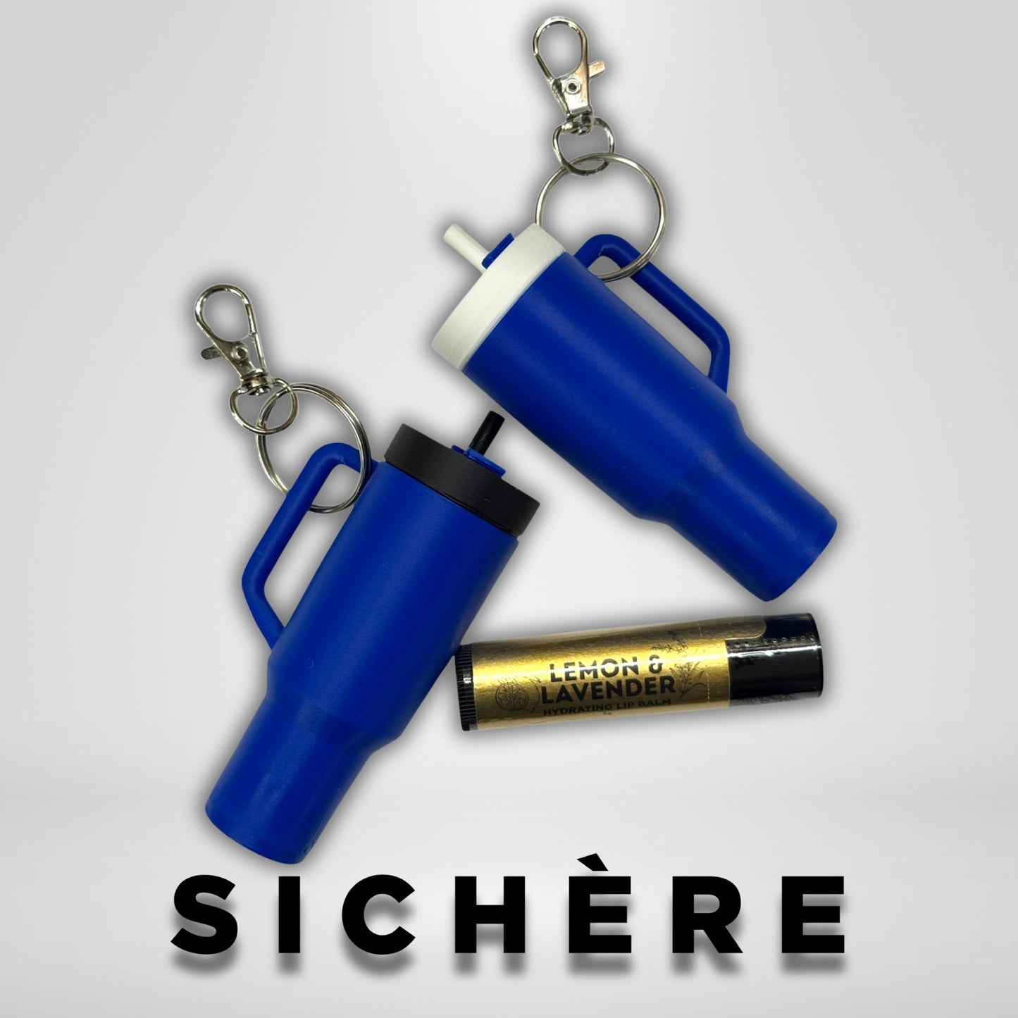 Blue Tumbler Lip Balm Holder
