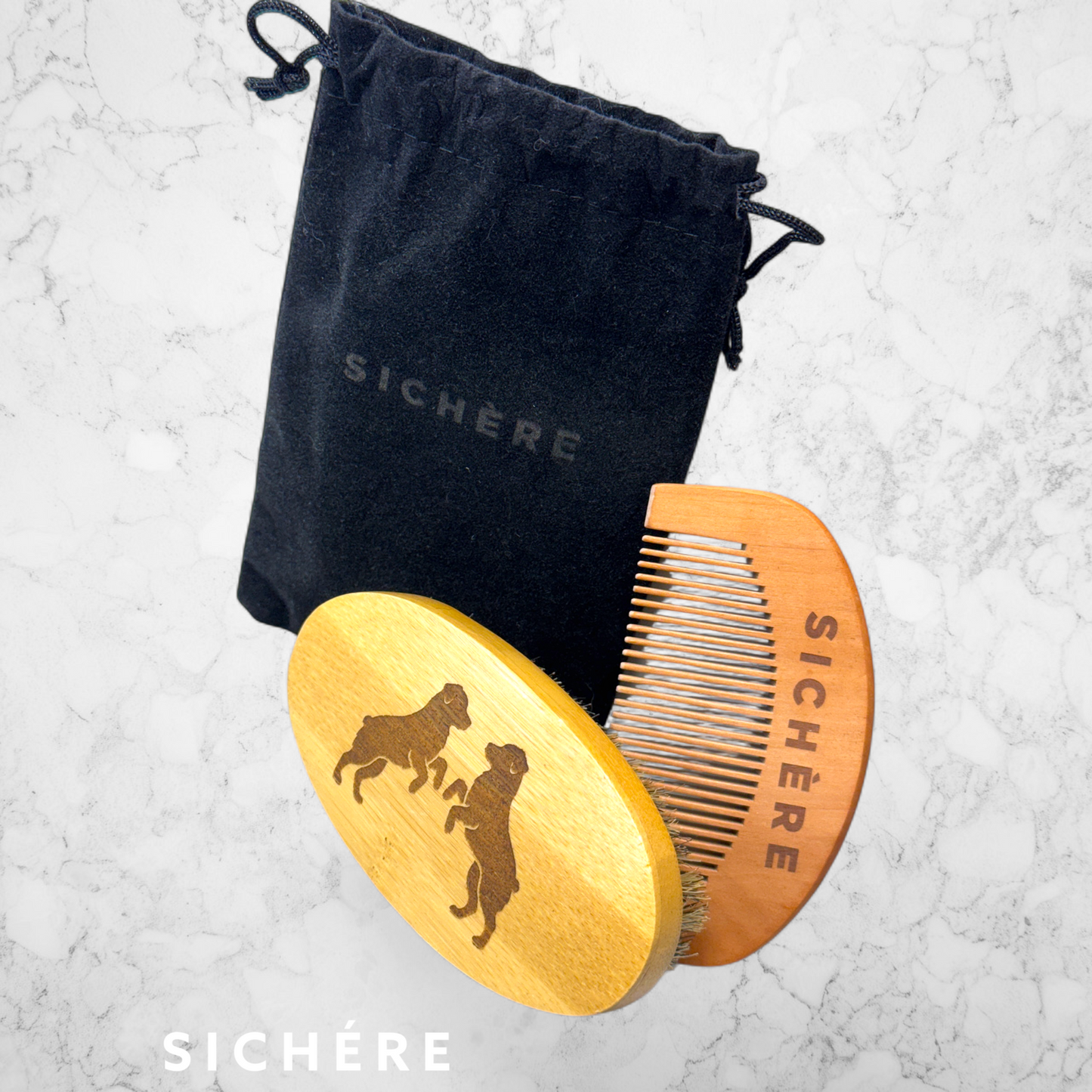 Beard Comb & Brush Set