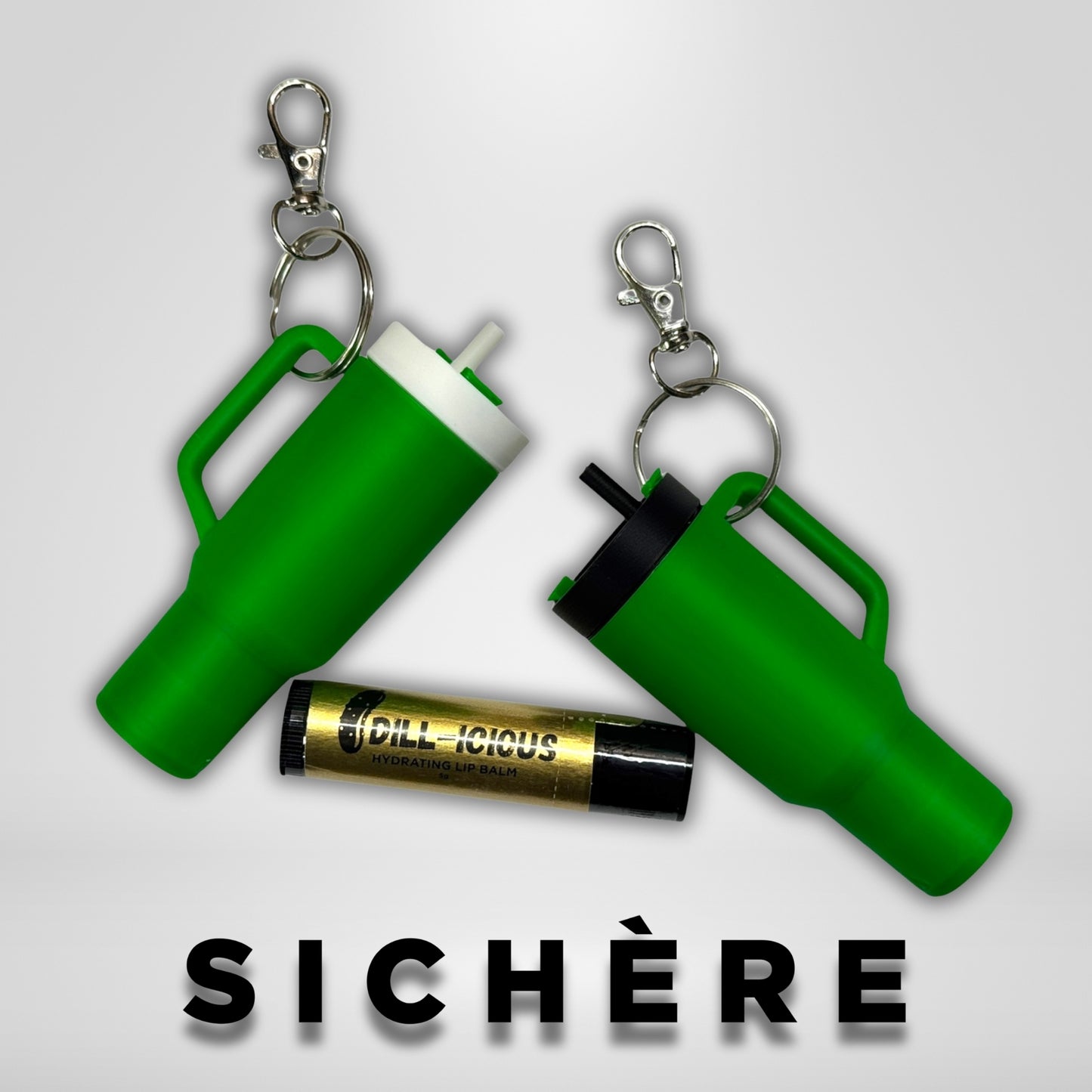 Green Tumbler Lip Balm Holder