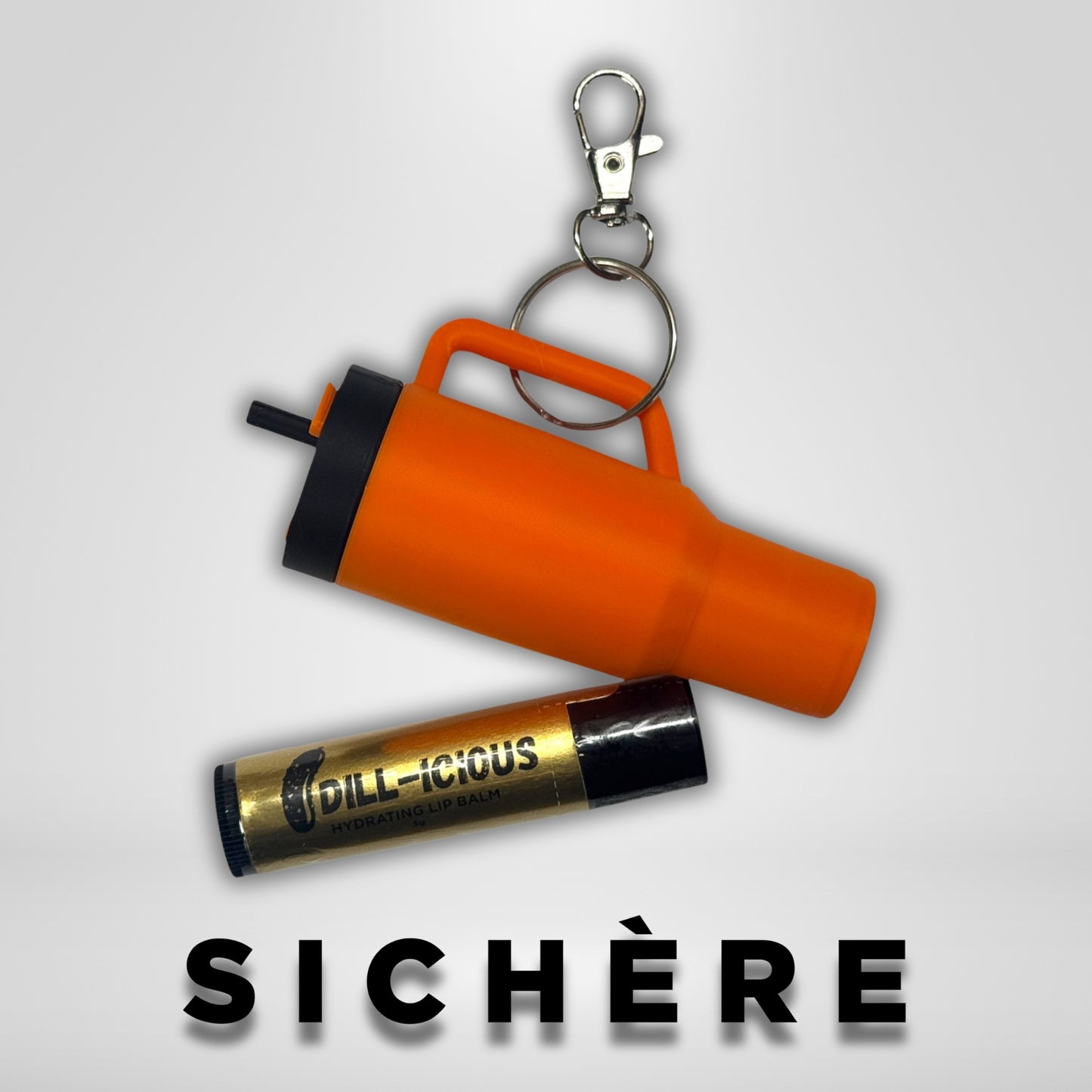 Orange Tumbler Lip Balm Holder