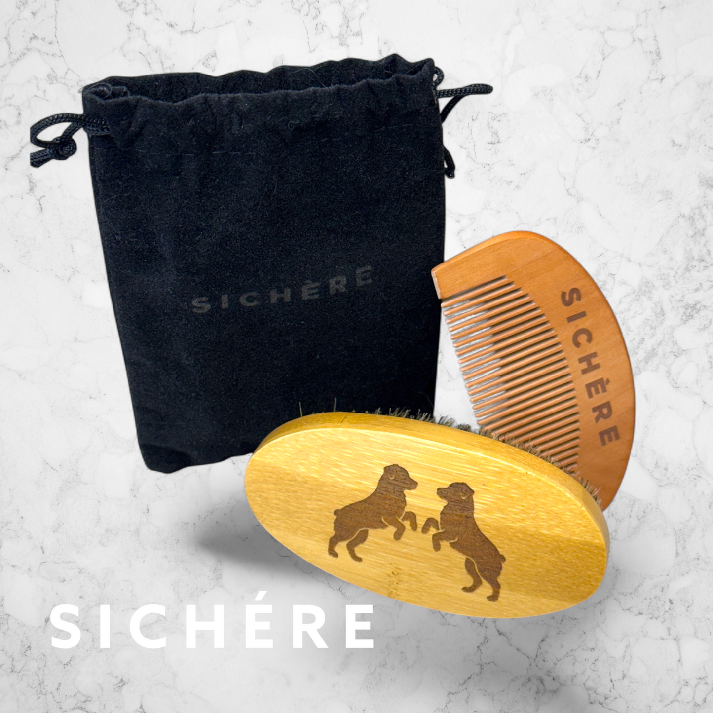 Beard Comb & Brush Set